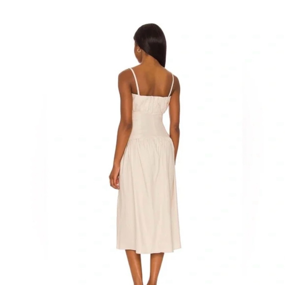 LPA GIANNA MIDI DRESS IN OAT- Small - Picture 3 of 10